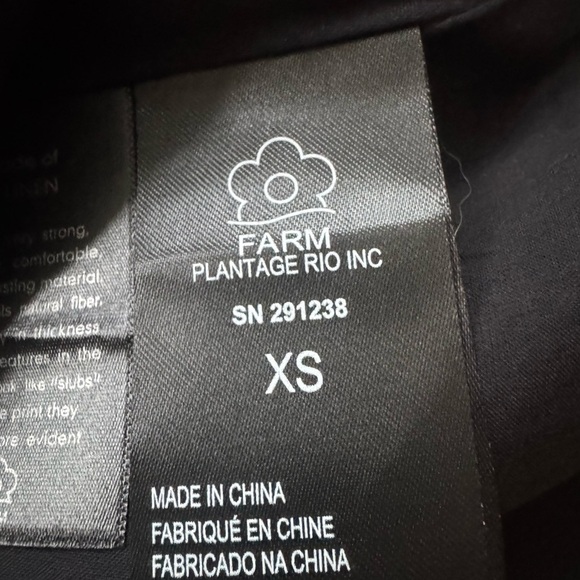 Farm Rio Ripe Bananas Linen Mini Dress - Size XS - Picture 8 of 9